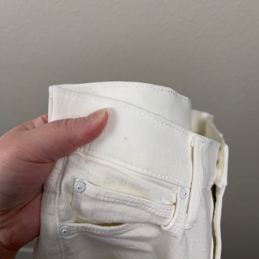 MOTHER The Mid Rise Dazzler Ankle Jeans 28 White Fairest Of Them All Slim - Picture 12 of 16